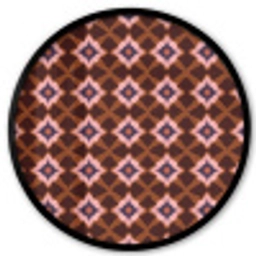 Geometrisch - Sierlijk - Bruin Fotolijst rond zonder passe partout klein 856 -3d