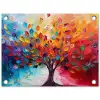 Boom - Levensboom - Kleurrijk - Abstract tuinposter los doek klein -3d