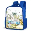 Busje met dino's Kinderrugzak - Blauw middel -schuin