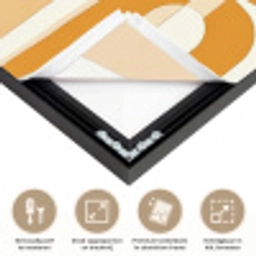 U-vorm - Retro - Oranje Textielframe zwart klein 947 -USP_feed_closeupNL