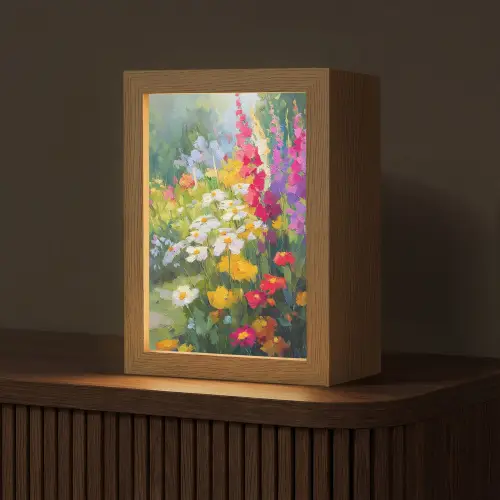 Zomertuin - Sfeervol - Bloemen Light Box met kabel (Tafellamp) klein -z3d_website
