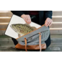Vissen - Natuur - Vintage laptophoes neopreen klein -tas