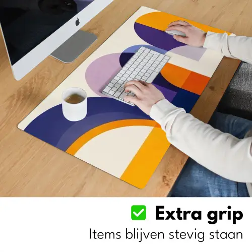 Vormen - Abstract - Grafisch - Oranje Muismat XXL klein -sfeer3