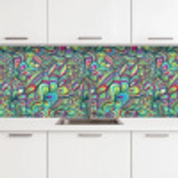 Fantasy - Design - Kleuren - Retro keuken achterwand 2 middel 871 -3d
