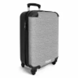 Grijze reptielenhuidstructuur NBS - Handbagage koffer - Volwassenen Unisex middel -productfoto_3d