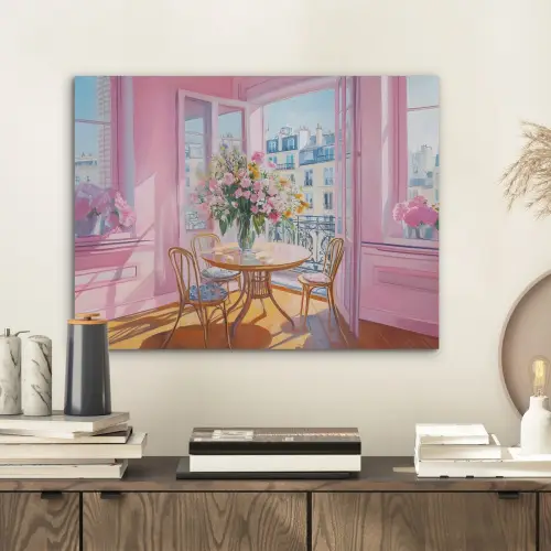 Pink - City - Bloemen PET vilt klein -sfeer1