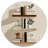 Plankjes - Boeken - Vaasjes - Planten Wandcirkel kunststof plaat 5mm dik klein -3d