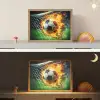 Voetbal - Goal - Doelnet - Vuur Light Box met batterij (Wandlamp kind) middel -sfeer3_kind