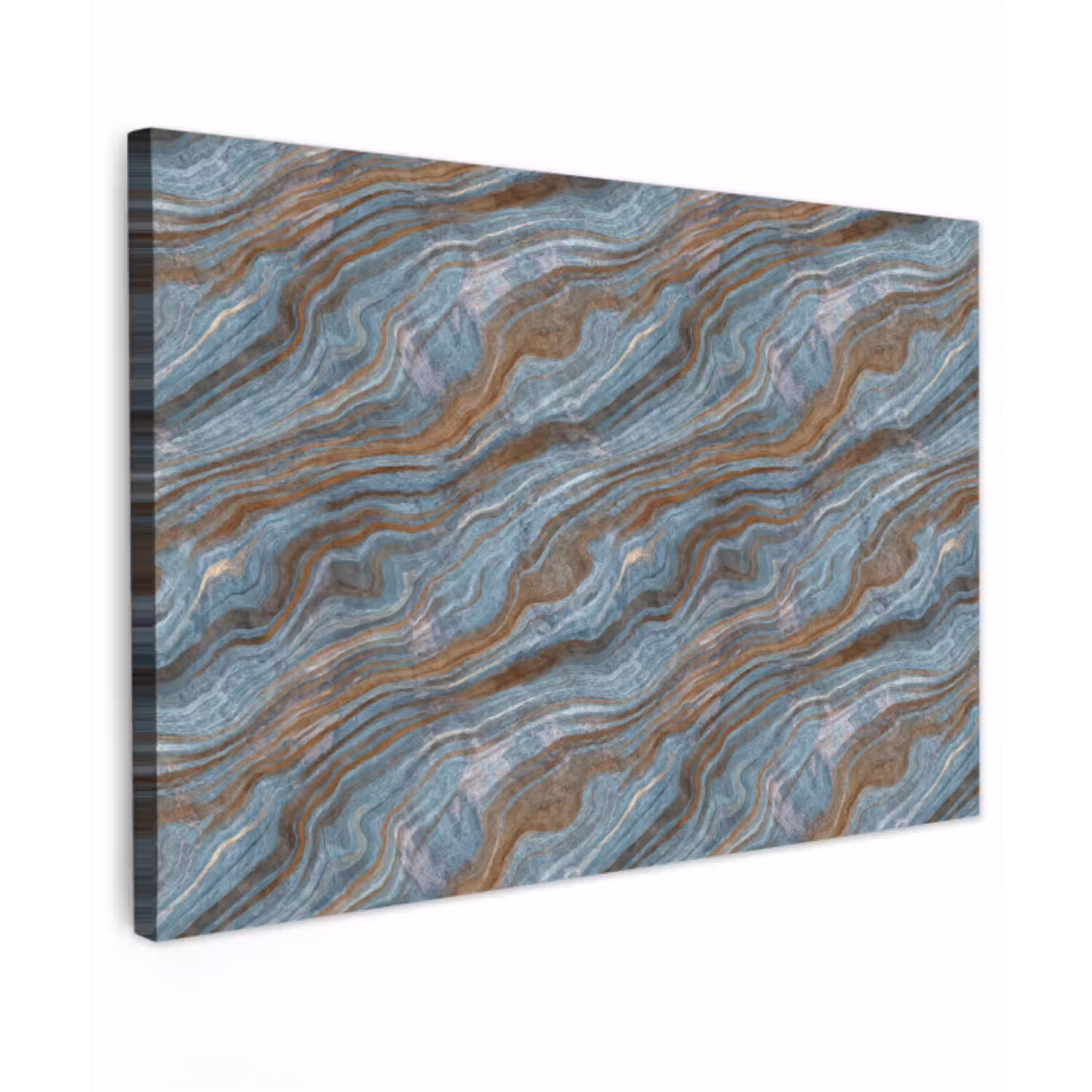 Patroon - Steen - Blauw canvas 2cm klein 34 -z3d