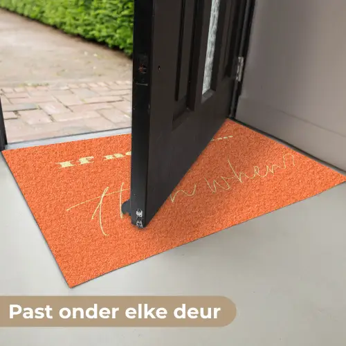 If not now then when - Oranje - Geel - Levendig Deurmat klein -USP_NL