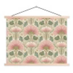 Klassiek - Patroon - Roze textielposter latten blank klein 122 -3d