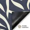 Bladvormen - Blauw - Patroon - Wit Deurmat klein 898 -antislip_NL