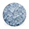 Ijsblokjes - Water - Blauw Wandcirkel aluminium klein -3d