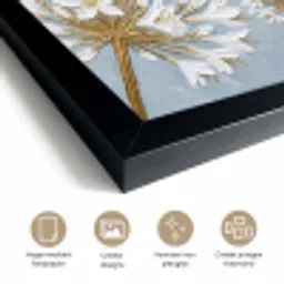 Illustratie - Bloemen - Blauw fotolijst zwart zonder passe partout klein -sfeer2