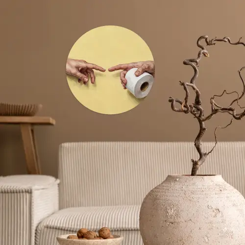 Klassiek - Kunst - Humor Wandcirkel behangsticker klein -sfeer1