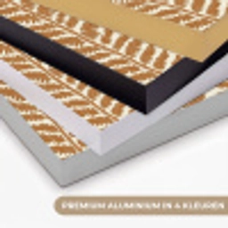 Textuur - Bladeren - Oker Textielframe zwart klein 947 -USP_kleurenNL