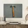 Hamer - Schilderij - Gereedschap PET vilt klein -sfeer1