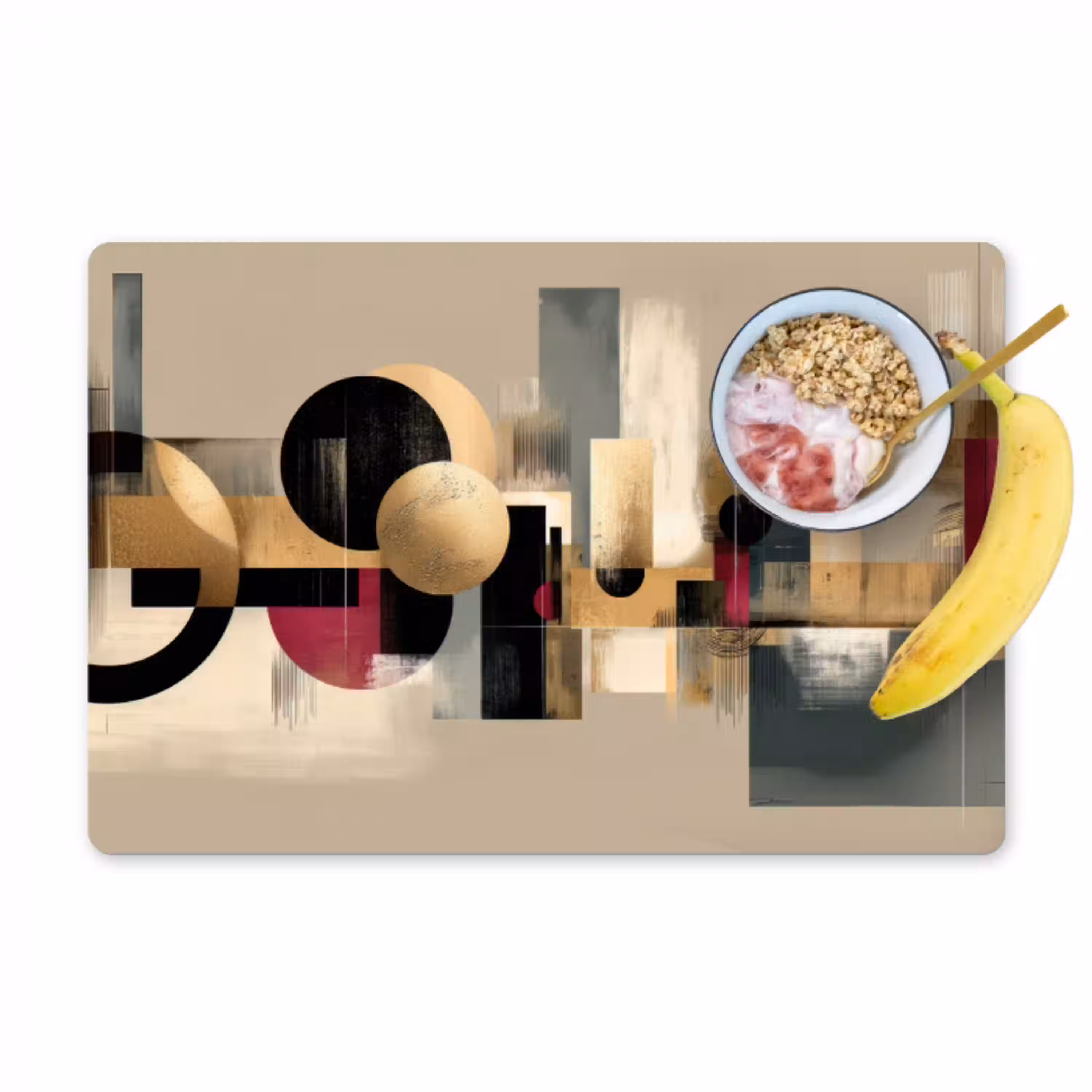 Abstract - Vormen - Beige - Texturen Placemat vinyl groot -zzzproduct_Kitchenyeah-website