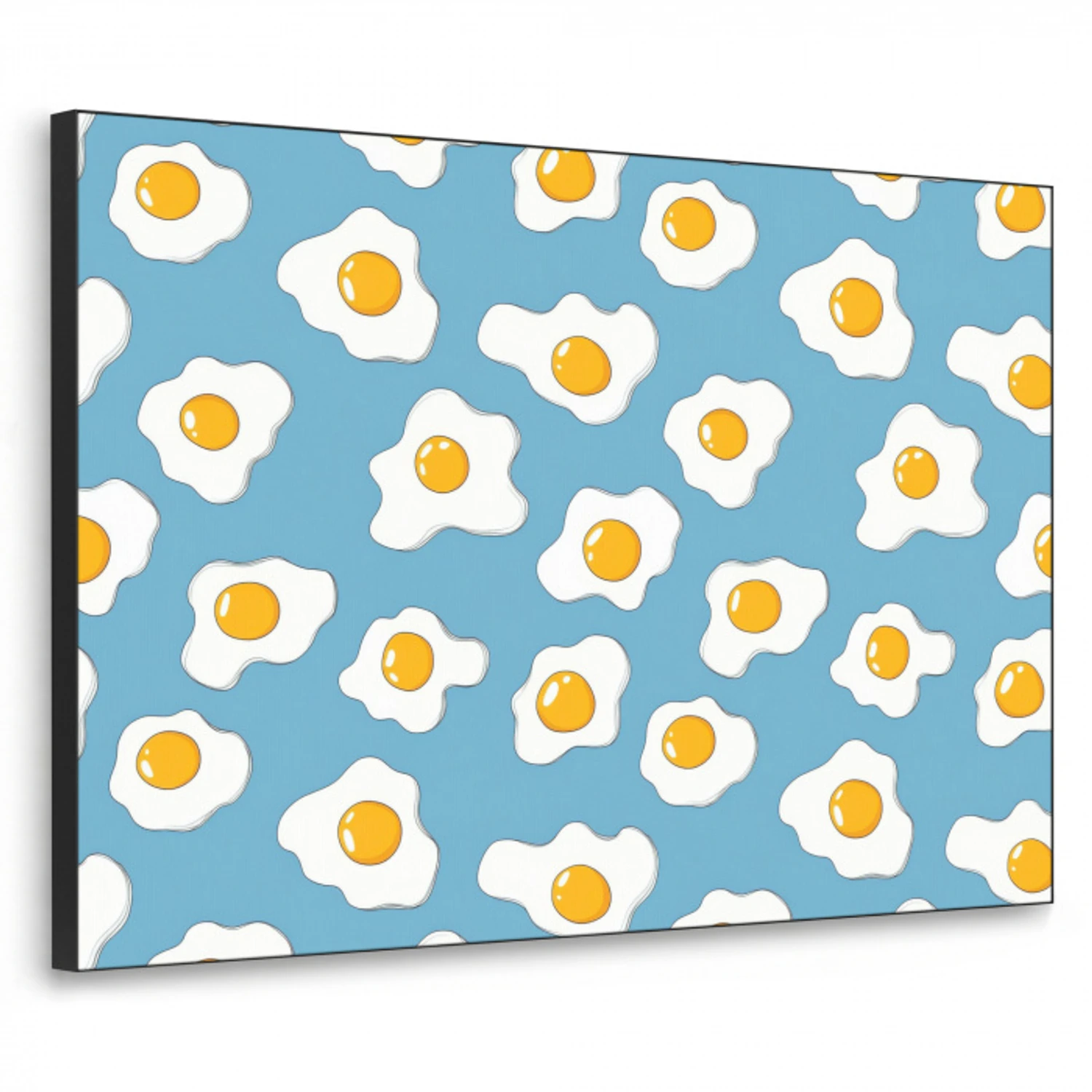 Eieren - Dooiers - Blauw Textielframe zwart klein 947 -3d
