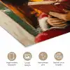 Kerst - Kerstman - Winter - Open Haard poster papier klein -closeup_NL
