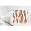 Golvende lijnen - Strepen - Beige - Bruin muismat rubber klein -witbureau