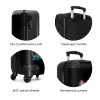 Kat met Kleurrijke Penseelstreken NBS - Handbagage koffer - Kinderen Unisex middel zzzzzzzbolletjes_ENG