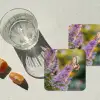 Sierlijke - Vlinder - Paarse - Bloemen onderzetter kurk middel -sfeer4