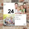 Familieportret strak - Klassiek Naambord Vierkant klein -sfeer2