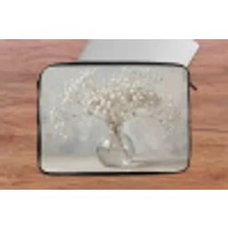 Vaas - Gipskruid - Wit laptophoes neopreen klein -tafel
