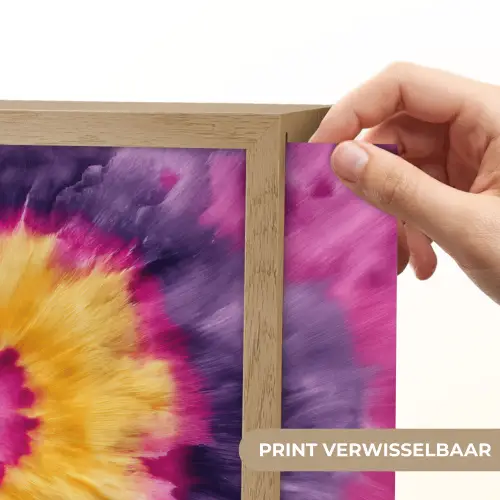 Tie dye - Hartvorm - Vlammen - Oranje Light Box met batterij (Wandlamp kind) middel -USP_websiteprintNL