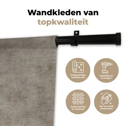 Retro - Beton - Patroon Wandkleed katoen klein 269 -sfeer2