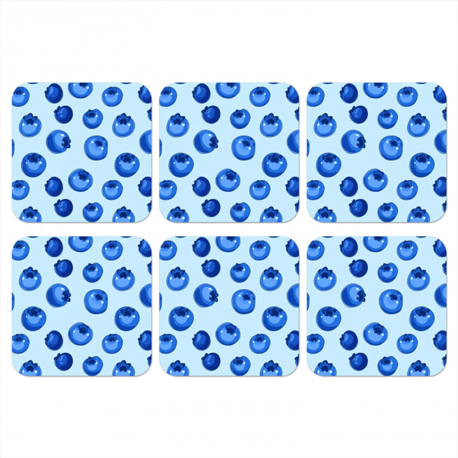 Bessen - Modern - Blauw onderzetter kurk middel 366 -3d