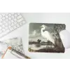 Reiger - Planten - Wolken - Wit muismat rubber klein -witbureau