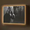 Bokshandschoenen - Muur - Duister - Zwart Light Box met batterij (Wandlamp) middel -z3d_website