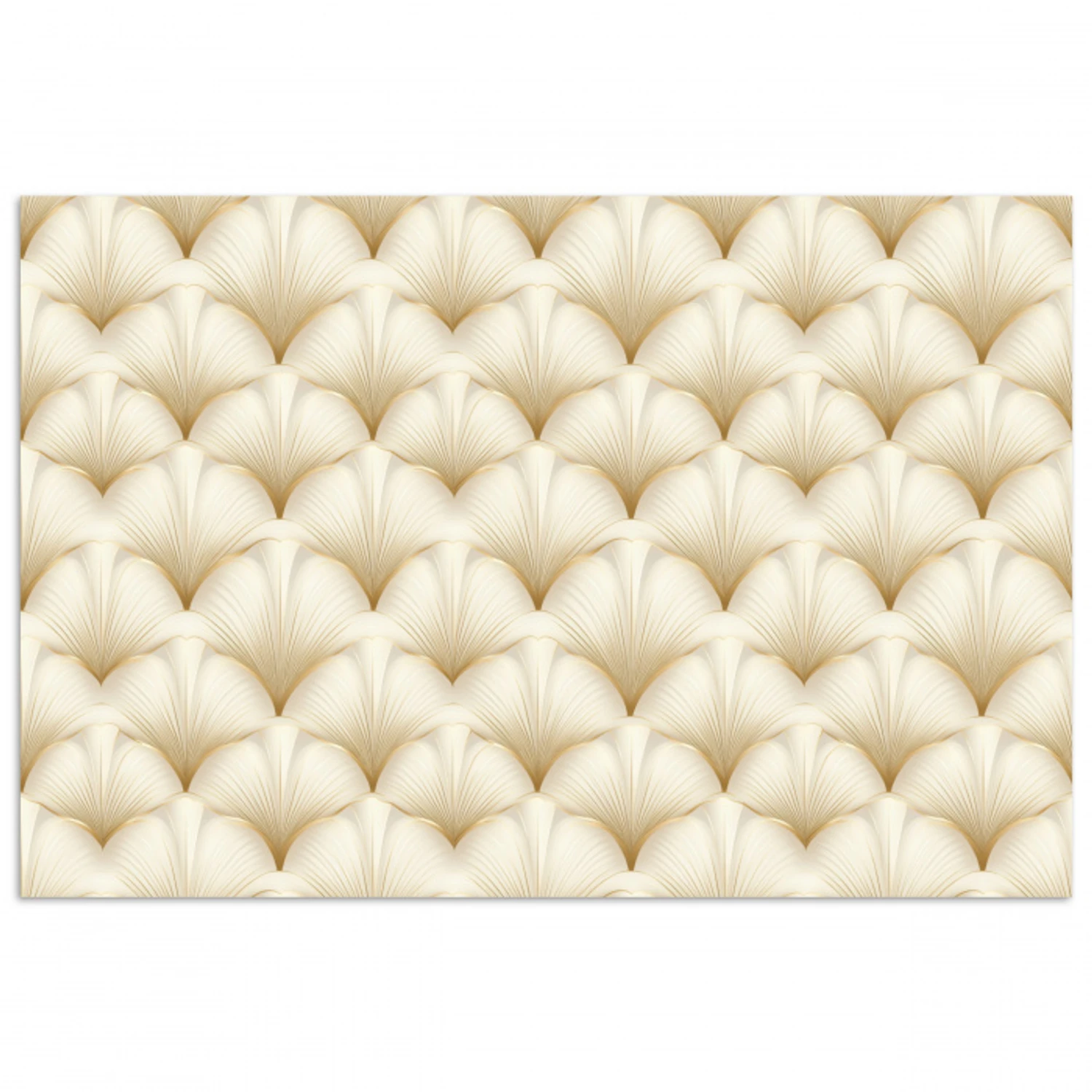 Waaier - Motief -  Goud poster papier klein 62 -3d