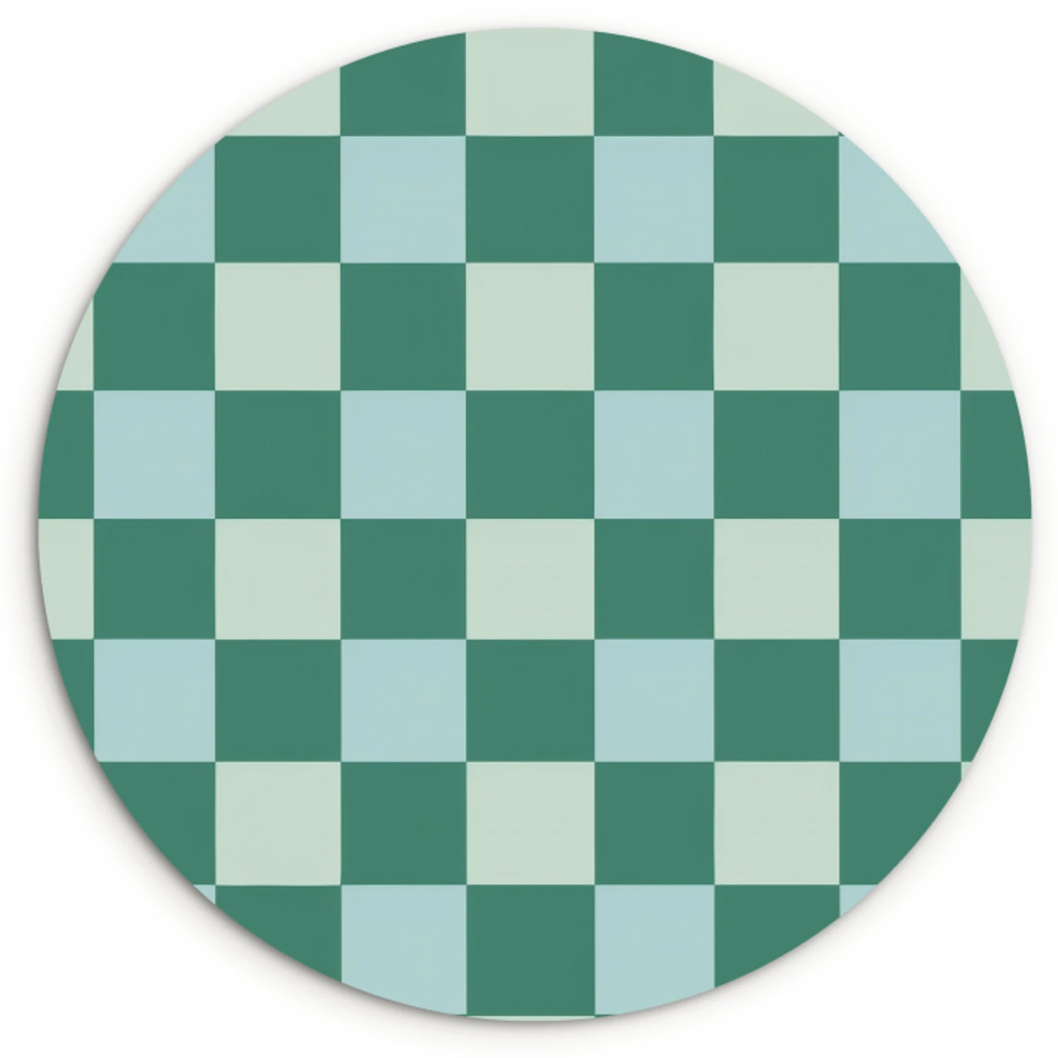 Schaak - Klassiek - Groen Wandcirkel kunststof plaat 5mm dik klein 188 -3d