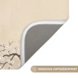 Kraanvogels - Bloesem - Beige Badmat klein -USP_AntislipFR
