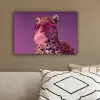 Panter - Zonnebril - Kauwgombel - Roze canvas 2cm klein -sfeer3