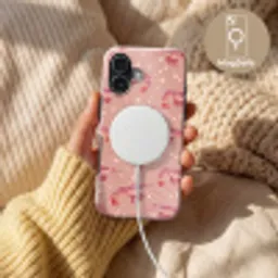 Garnalen - Stippen - Roze Toughcase MagSafe Apple iPhone 17 klein 1017 -USP_MagsafeV