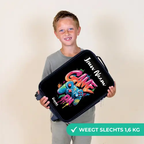 Controller - Game - Graffiti - Tekst Kinderkoffer - Zwart klein -sfeer4_NL