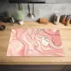 Marmer - Pastel - Roze - Blauw - Marmerlook - Abstract Inductie beschermer vinyl 3mm klein -sfeer5