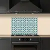 Patroon - Symmetrisch - Blauw keuken achterwand spatscherm klein 900 -sfeer1