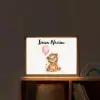 Leeuw - Baby dier - Dieren - Roze ballon Light Box met batterij (Wandlamp kind) middel -sfeer1_kind
