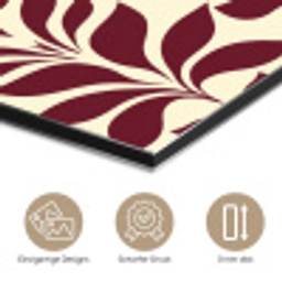 Abstract - Bladeren - Burgundy aluminium wit klein 46 -closeup_DE