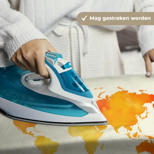 Wereldkaart - Oranje - Kleurrijk Wandkleed katoen klein -sfeer9