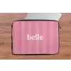 Roze - Gestreept - Belle laptophoes neopreen klein -tafel