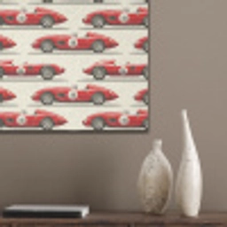 Raceauto - Retro - Rood PET vilt klein 837 -sfeer6_closeup