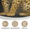 Panter - Realistisch - Bruin Akoestische PET Vilt - Rond klein -closeup_NL