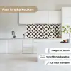 Grafisch - Madeliefjes - Zwart - Beige keuken achterwand 2 middel 871 -sfeer4_NL