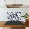 Bladeren - Klimop - Donkerblauw keuken achterwand spatscherm klein -sfeer2